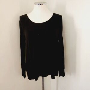 AEO Soft & Sexy Black Cold Shoulder Tee T‎ Shirt Women's Size Small